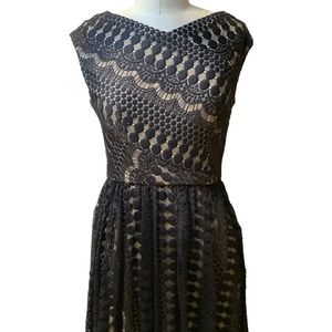 Betsey Johnson lace overlay black dress